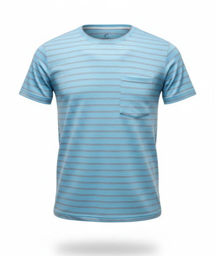 Blue Waffle Pocket Tee