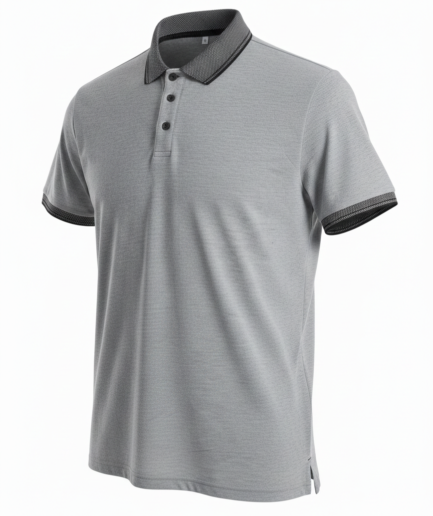 Heather Grey Classic Polo
