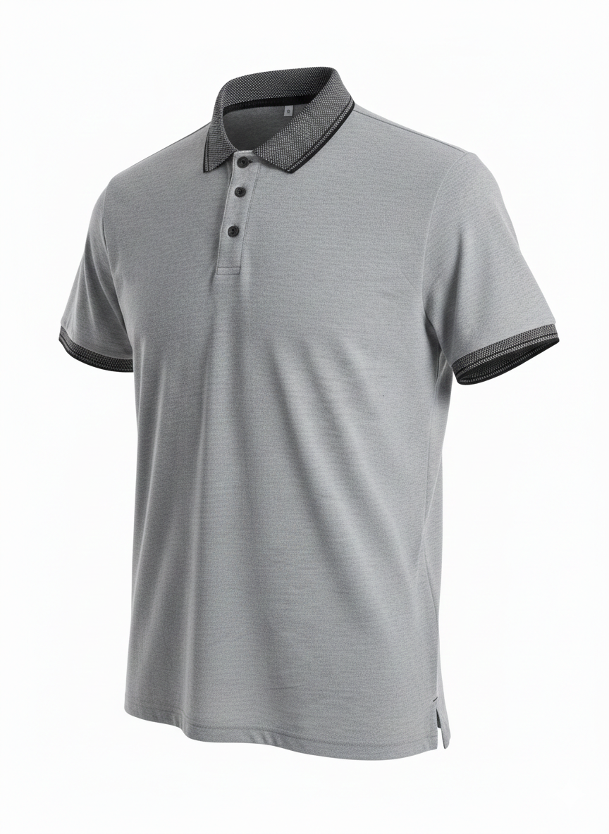 in plain h-grey polo