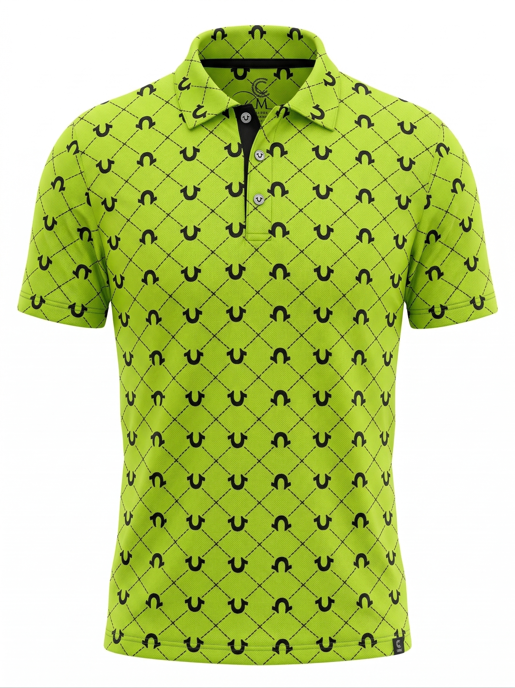 magnet print neon polo