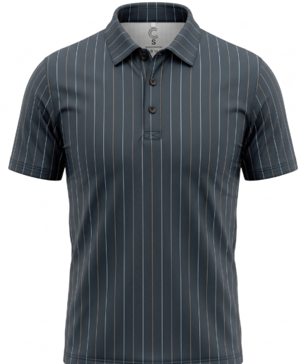 Grey Stripe Sublimation Polo