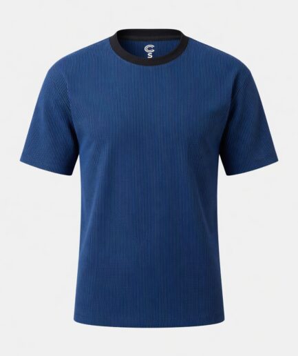 Cobalt Ribbed Essential Tee